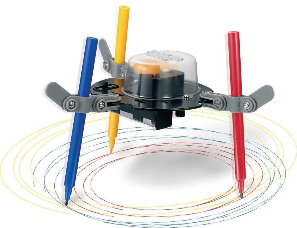 Toysmith 4M Doodling Robot in action creating art, perfect for budding creators.