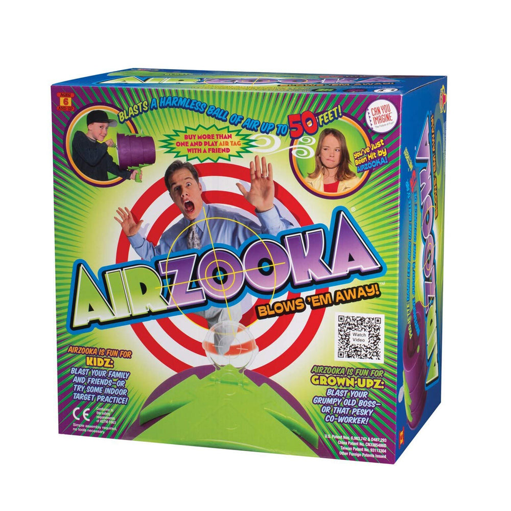 Toysmith Airzooka pop-up sight improves accuracy during play.