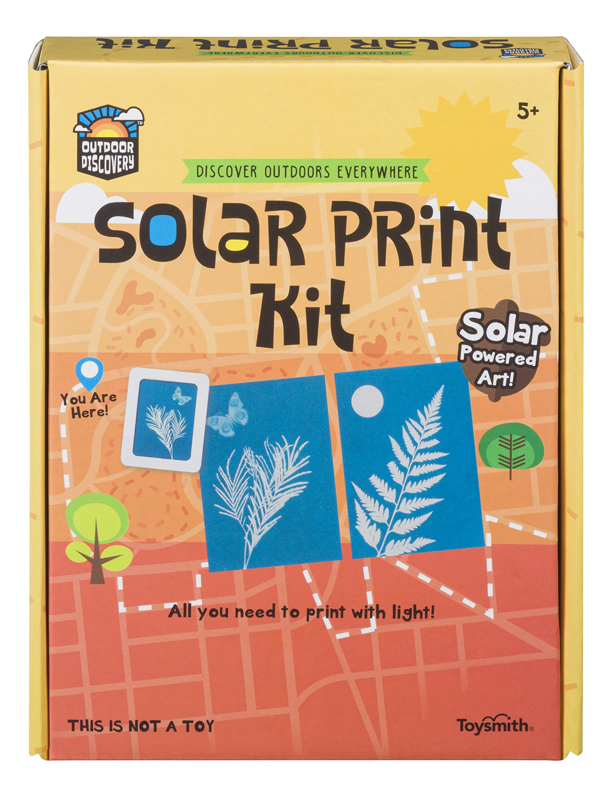 Toysmith Solar Print Kit blank note cards ready for sun-activated designs