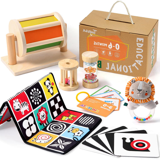 Toyssa 6-in-1 spinning drum enhances visual and auditory exploration for babies