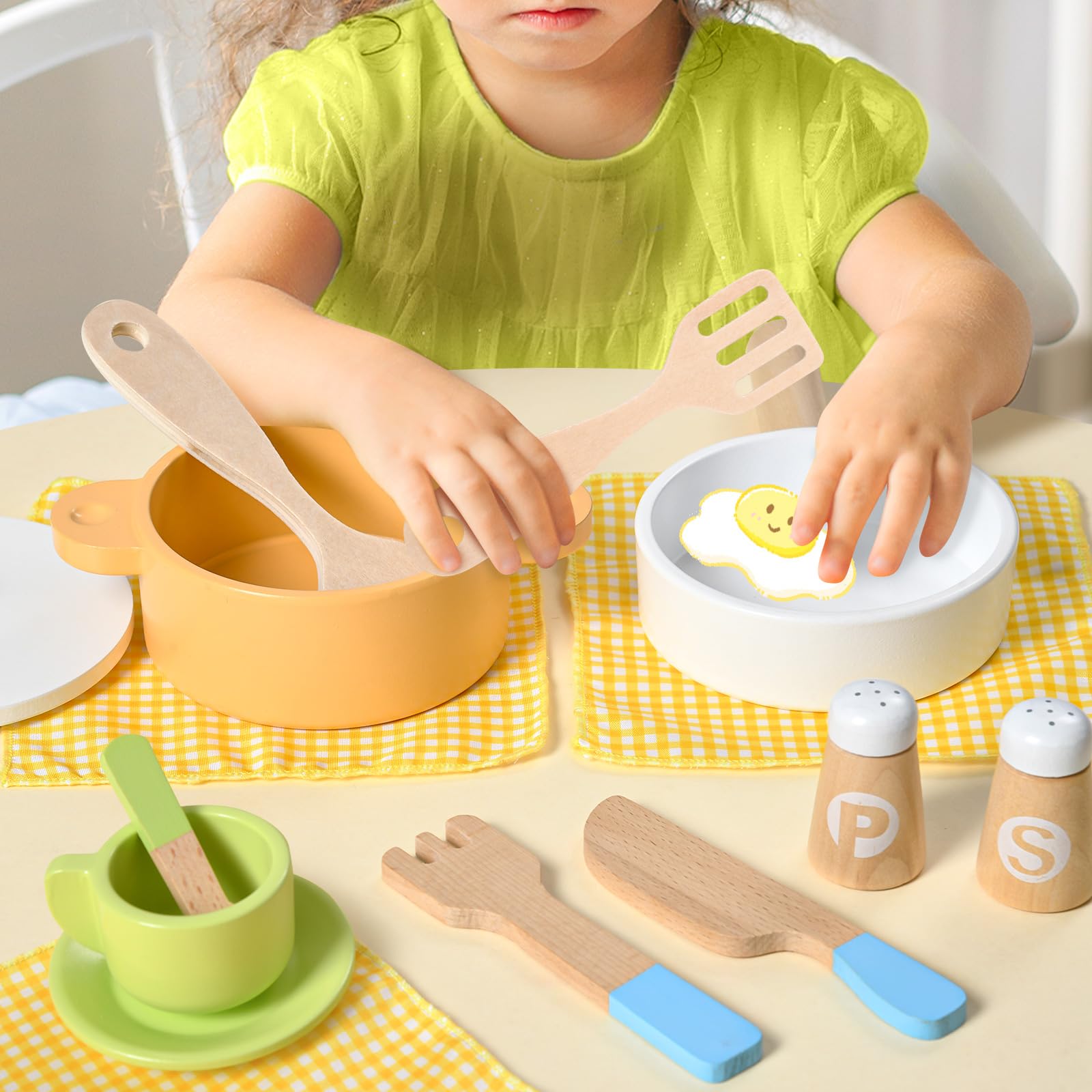 Toyssa Montessori kitchen playset encourages creative, hands-on learning.