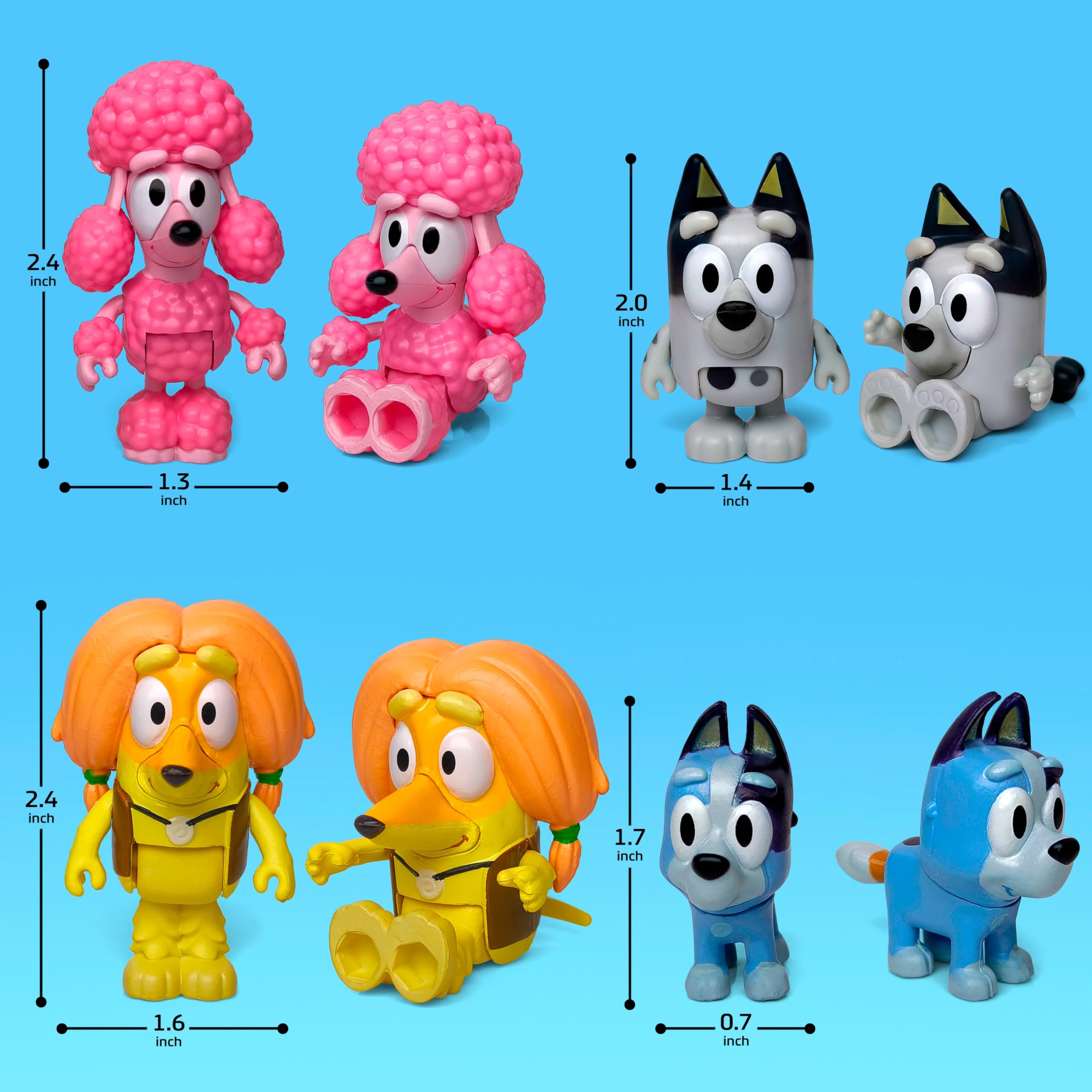 Toysvill Bluye-Wolfs Bingo figure adds colorful charm to playtime.