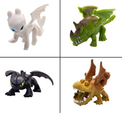 Toysvill colorful dragons with vibrant hues and dynamic poses for decor