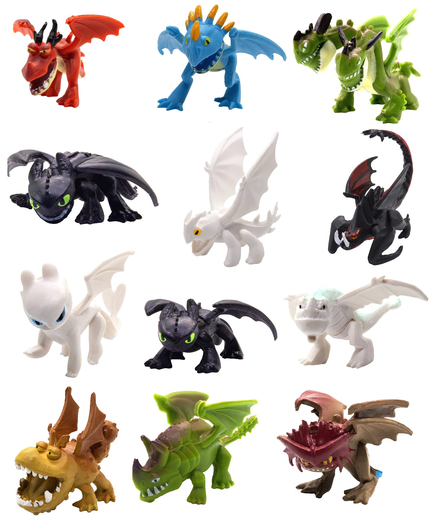 Toysvill dragon mini figures collection 12 pieces for cake and display