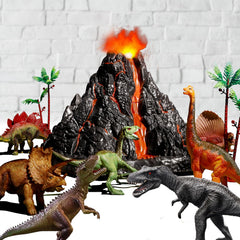 TOYSXYIN volcano set front view with erupting top for imaginative play