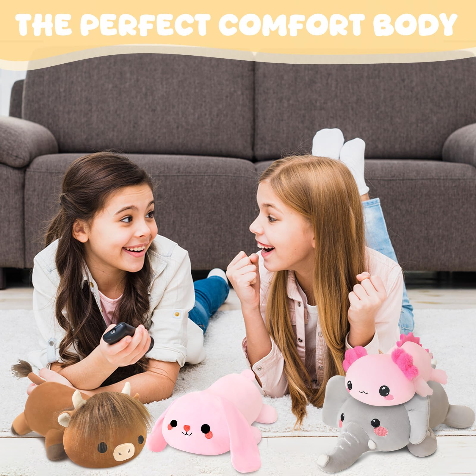 TOYSYM axolotl weighted plush gift-ready, perfect for birthdays and holidays.