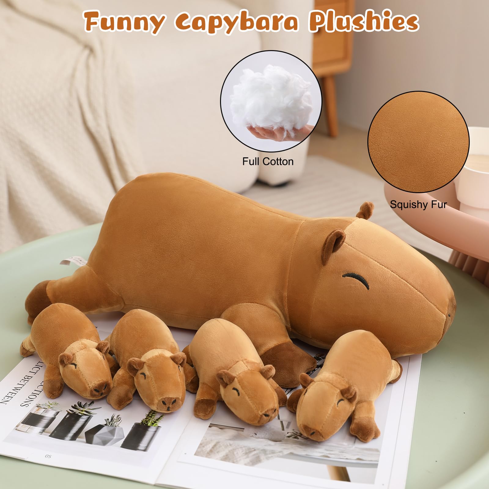 TOYSYM Capybara plush gift idea for kids and fans.