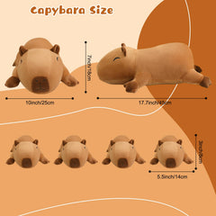 TOYSYM Capybara plush soft fabric for gentle hugs.