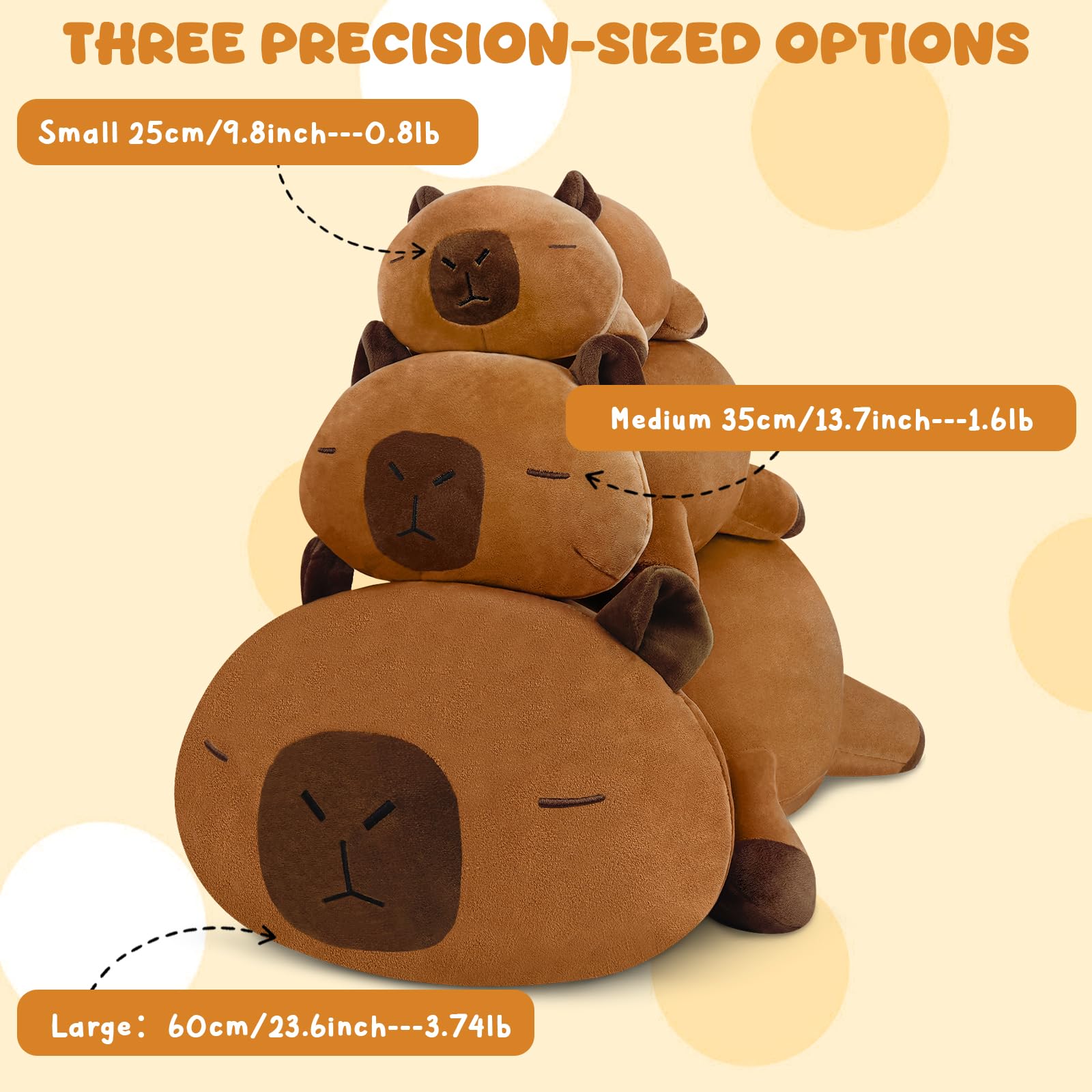 TOYSYM capybara weighted plush as pillow demonstrates versatile bedtime comfort