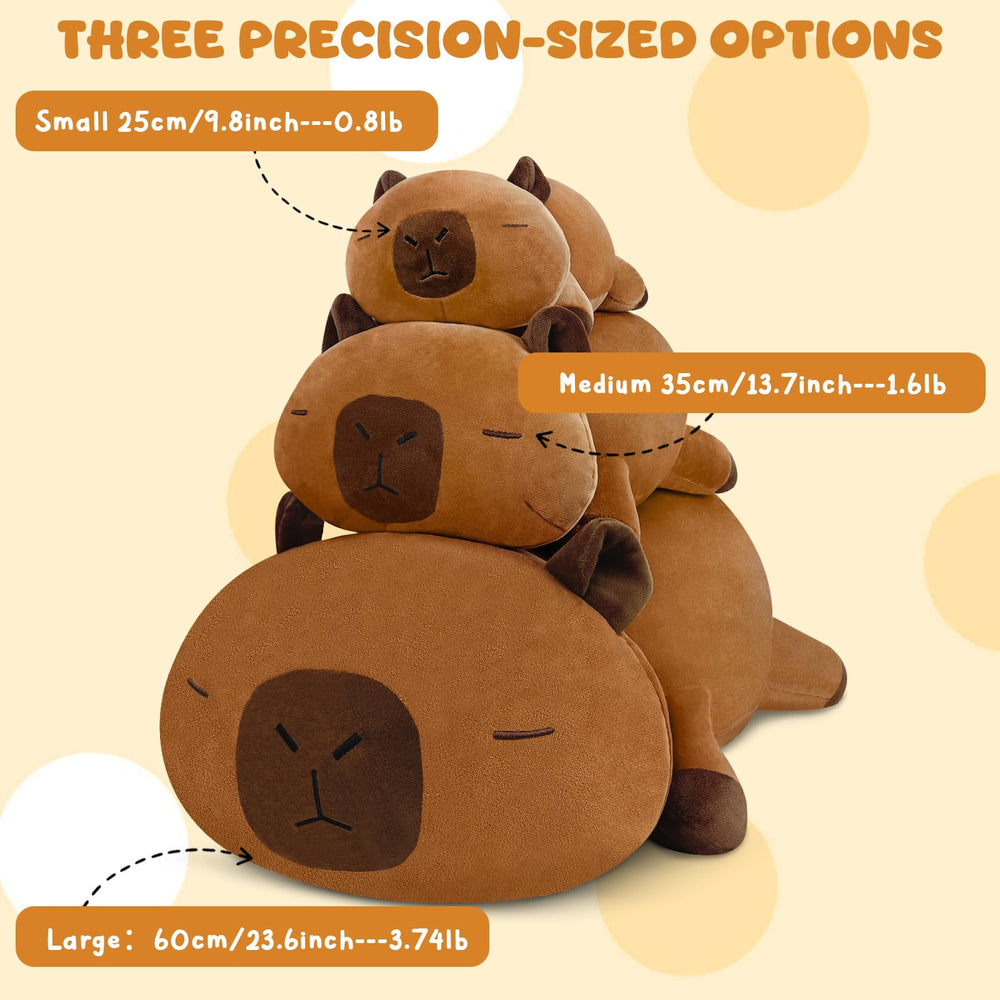 TOYSYM capybara weighted plush as pillow demonstrates versatile bedtime comfort