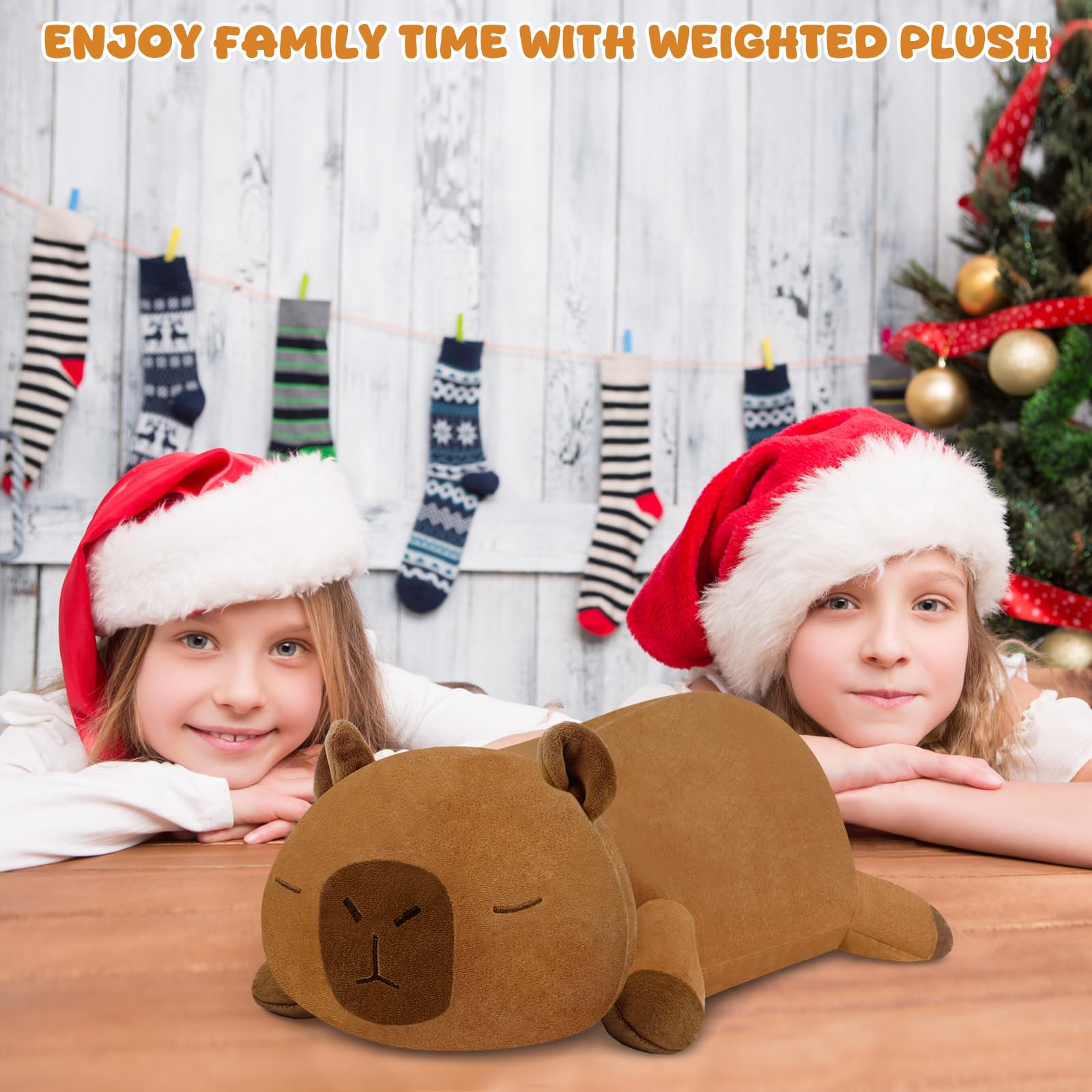 TOYSYM capybara weighted plush machine-washable fabric for easy care