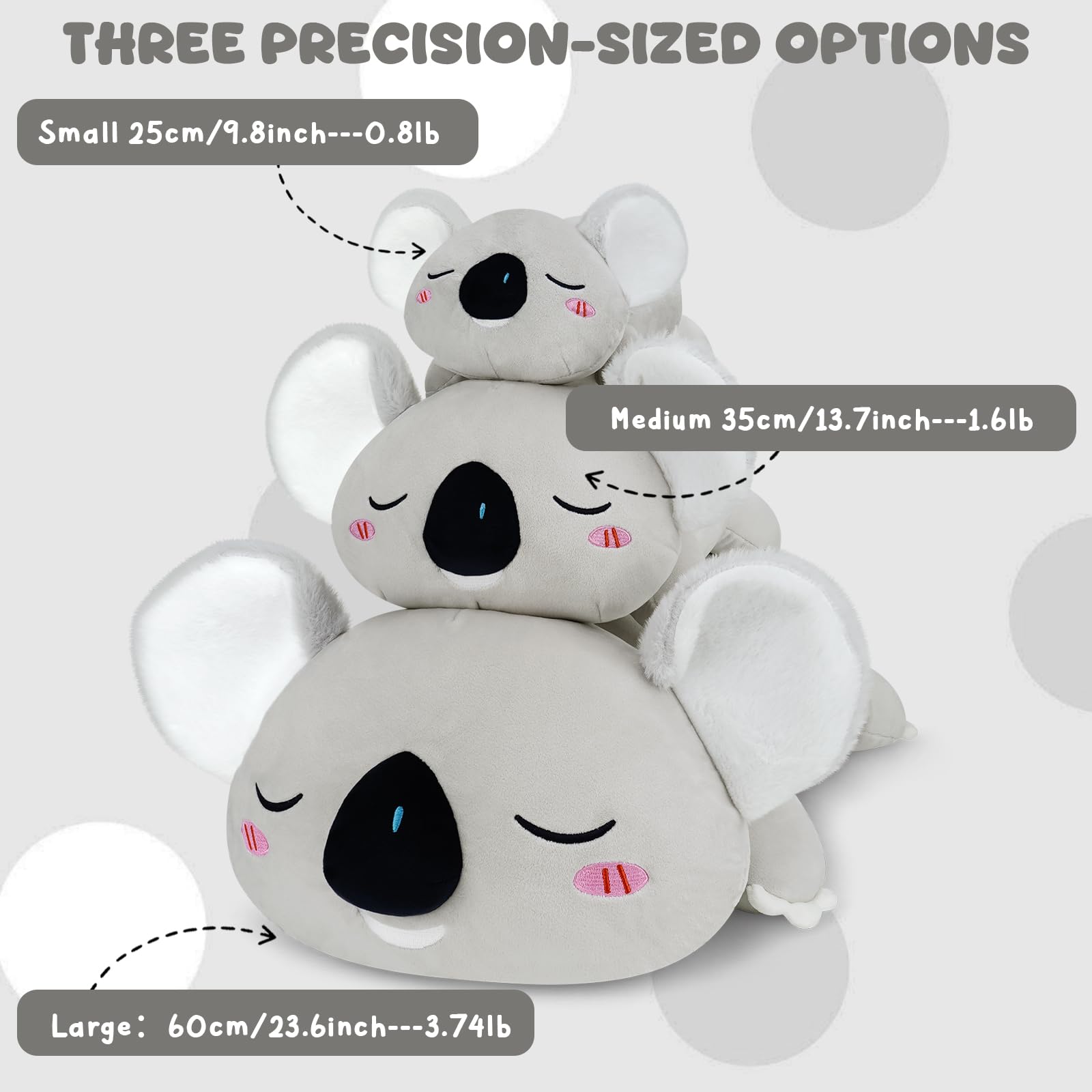 TOYSYM Koala stitching detail demonstrates durable construction for lasting hugs