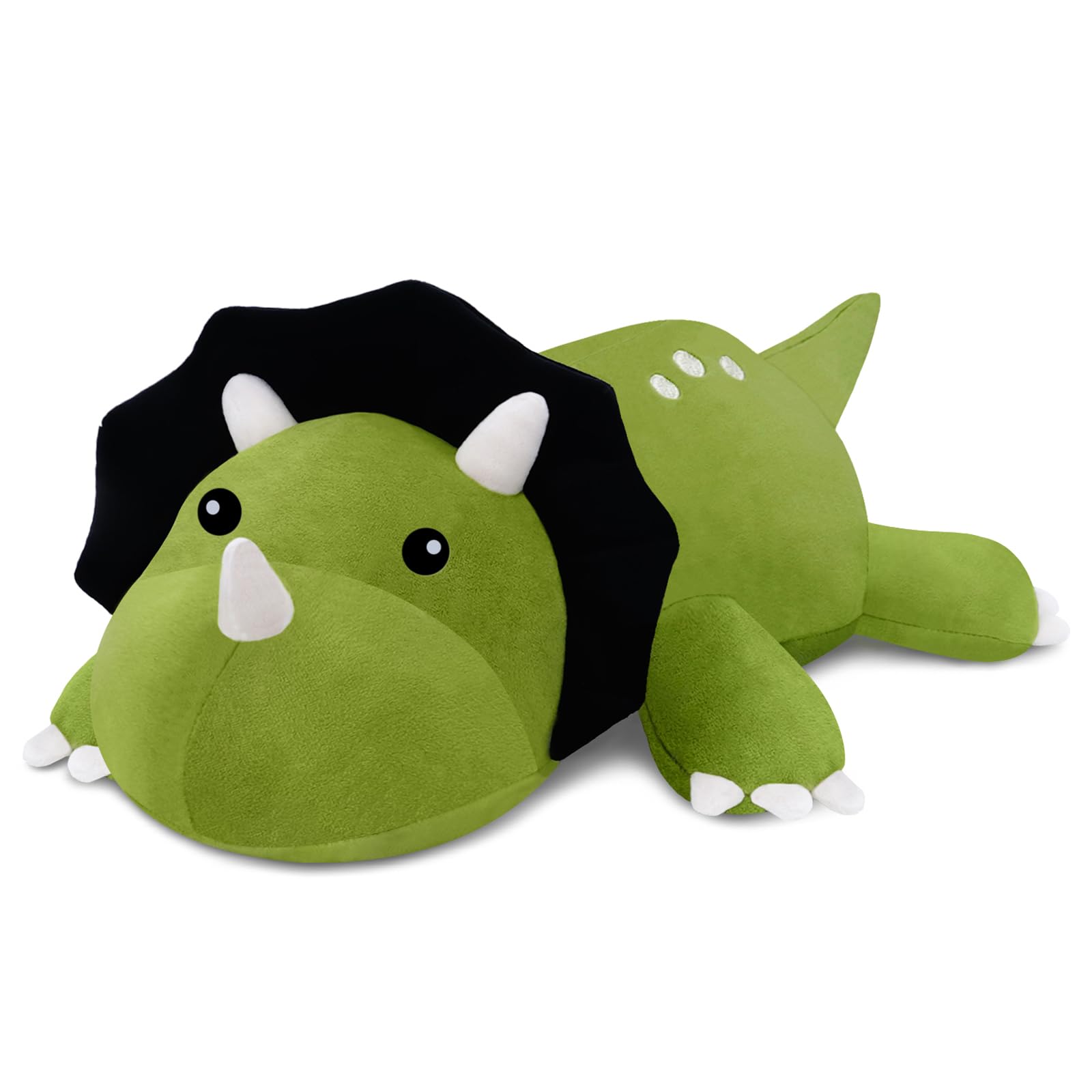 TOYSYM Triceratops weighted plush close-up fabric for cozy snuggles