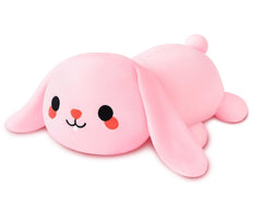 TOYSYM weighted bunny close-up showing soft fabric and comforting heft for hugs.