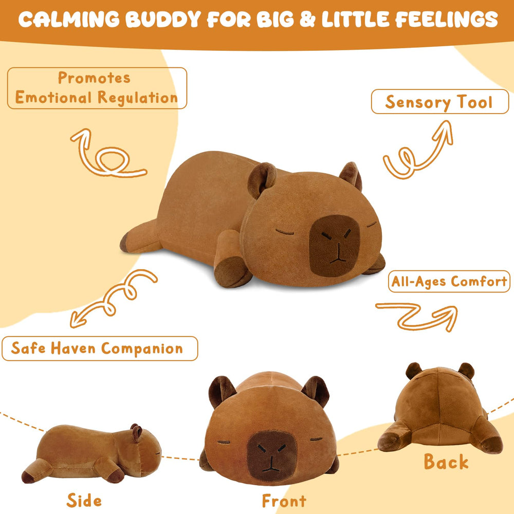 TOYSYM Capybara Plush is easy to clean thanks to machine-washable fabric.