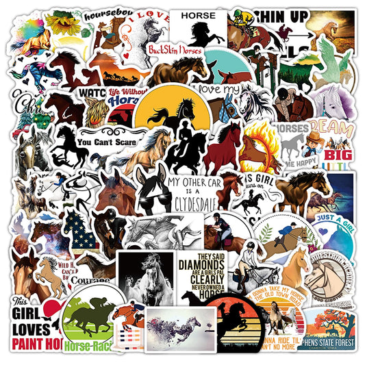 ToytoTou horse stickers pack for versatile personalization on gear