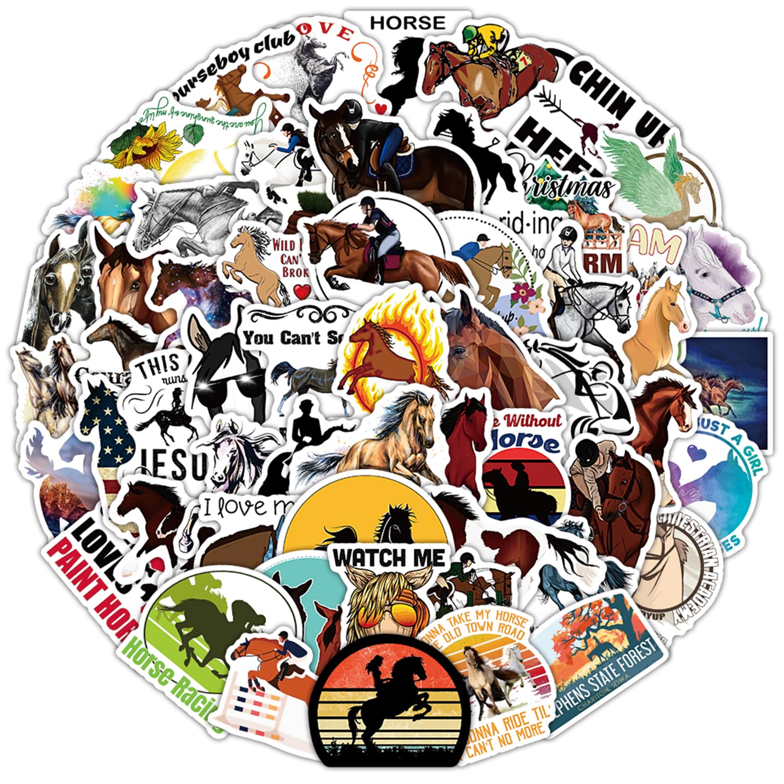 ToytoTou horse stickers decorate cups and notebooks for school and travel