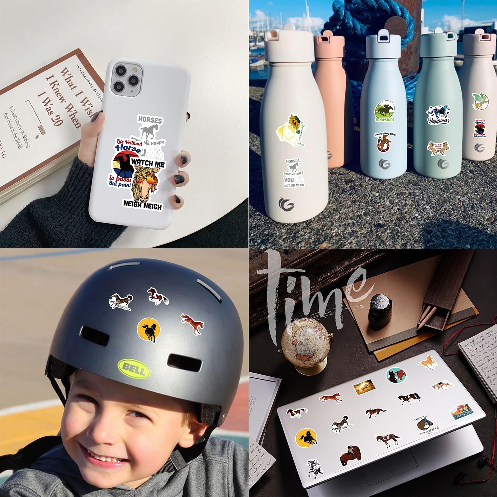 ToytoTou horse stickers decorate a laptop with playful energy