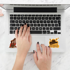 ToytoTou removables leave no residue on surfaces like laptops or bottles.