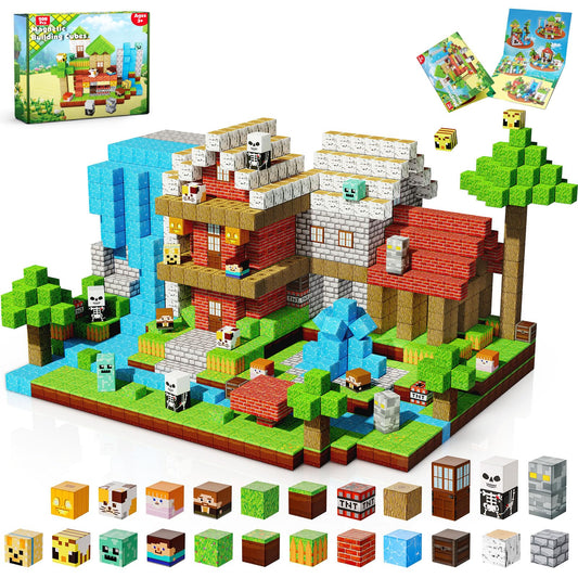 ToyUnited 200-piece magnetic blocks in action for creative construction and STEM play.
