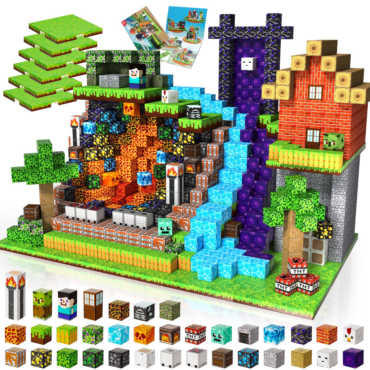 ToyUnited 200-piece magnetic blocks for creative STEM play and sturdy structures.