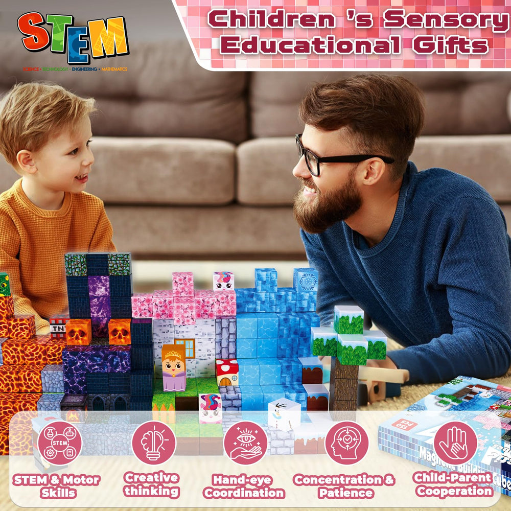 ToyUnited Magnetic Blocks enable group building and collaborative play.