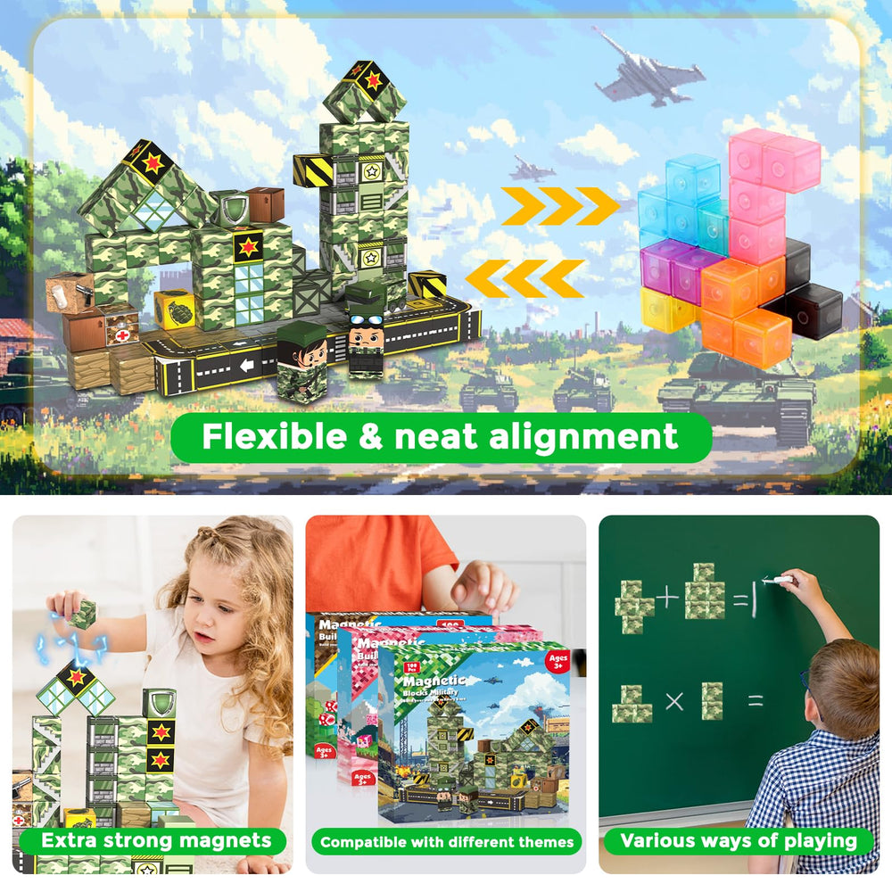 ToyUnited magnetic blocks interactive instruction manual with patterns