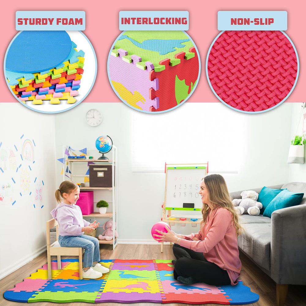 ToyVelt corner pieces complete the mat for a seamless big play space.