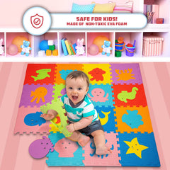 ToyVelt soft EVA foam protects joints while kids explore colors.