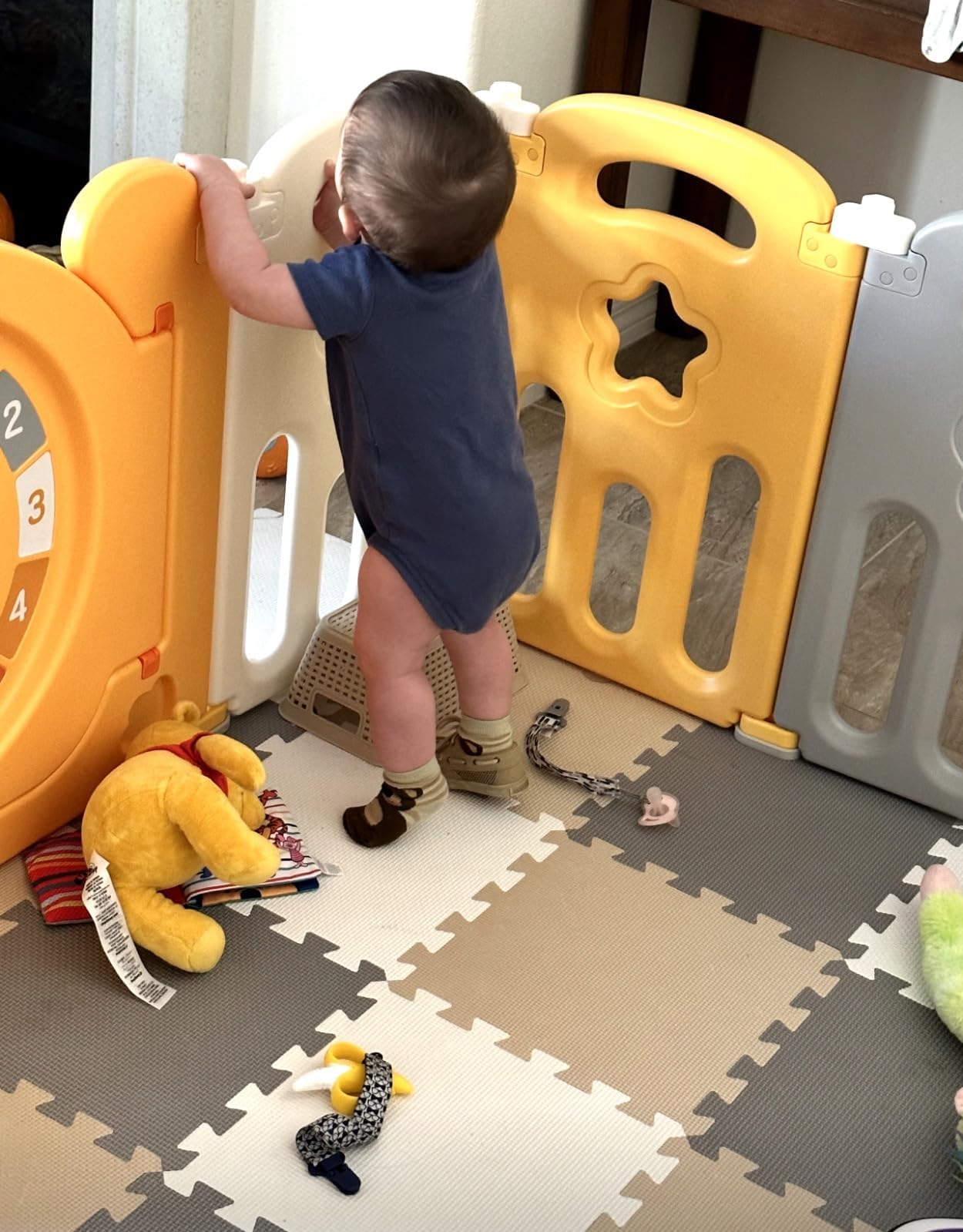 ToyVelt interlocking 12x12 foam tiles forming a customizable play area