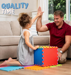 ToyVelt numbers design tiles encourage counting practice in a lively space.