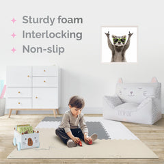 ToyVelt stylish foam mat design that blends with home decor