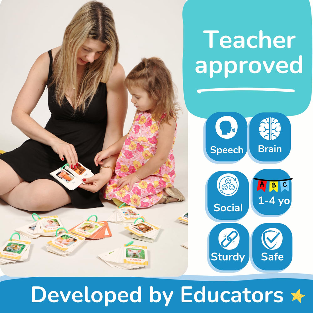TOYVENTIVE first words and sight words cards spark early language skills.