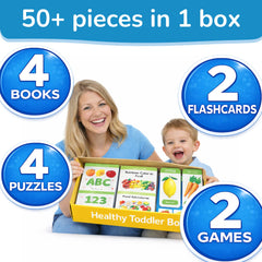TOYVENTIVE food-based learning games stimulate recognition and sequencing in toddlers.