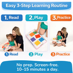 TOYVENTIVE matching board and games reinforce memory and color-shape recognition