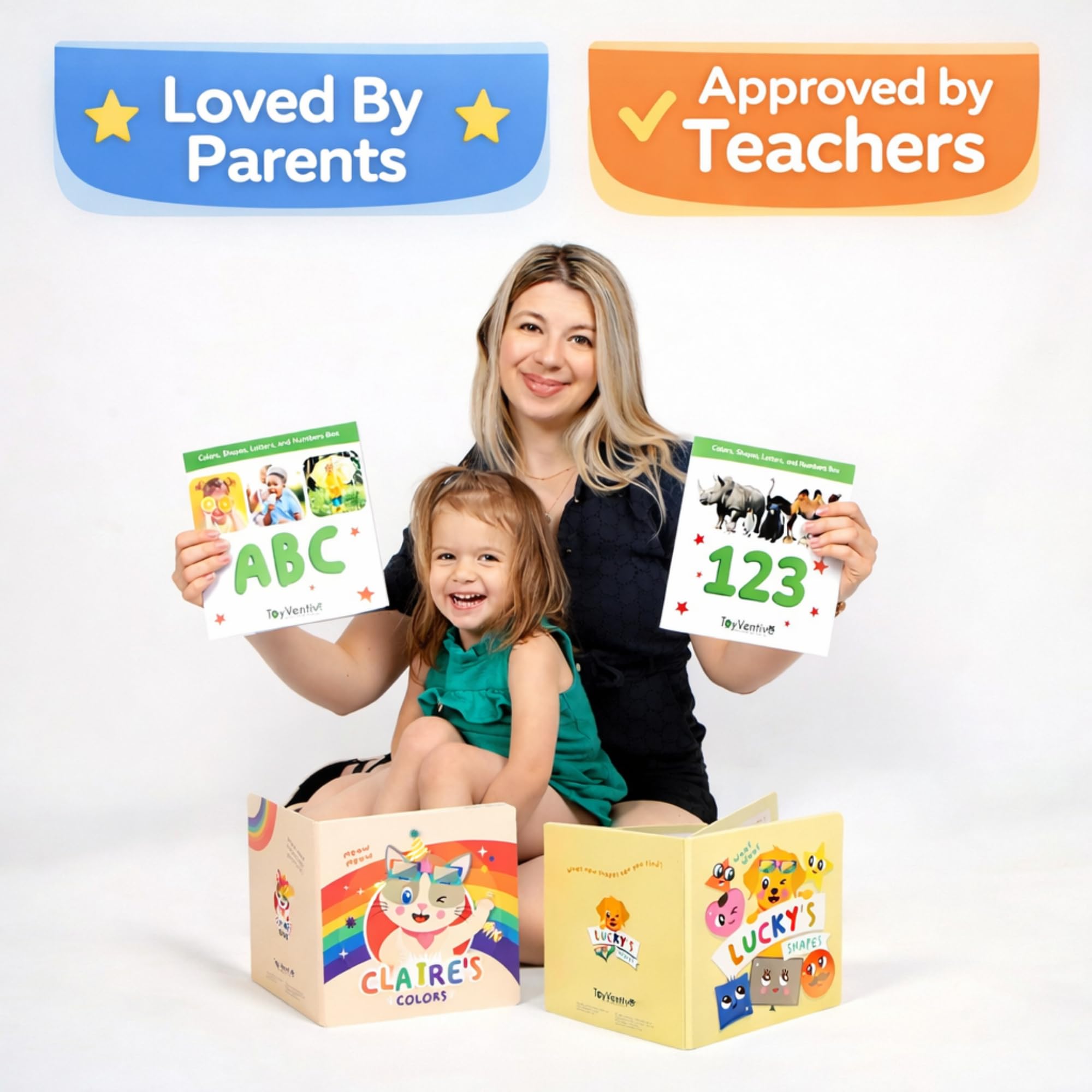 TOYVENTIVE Quiet Book Travel-Friendly compact design for on the go learning.