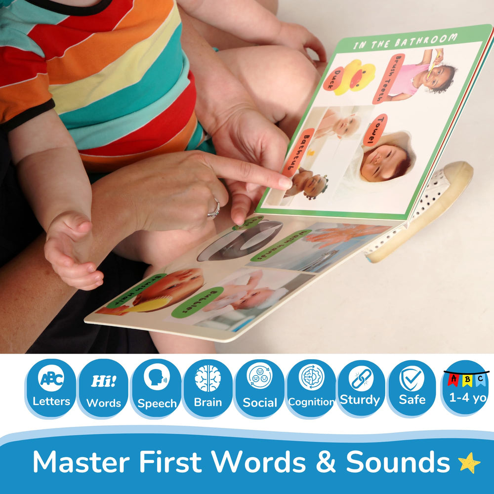 Toyventive activity board enhances fine motor skills and coordination.