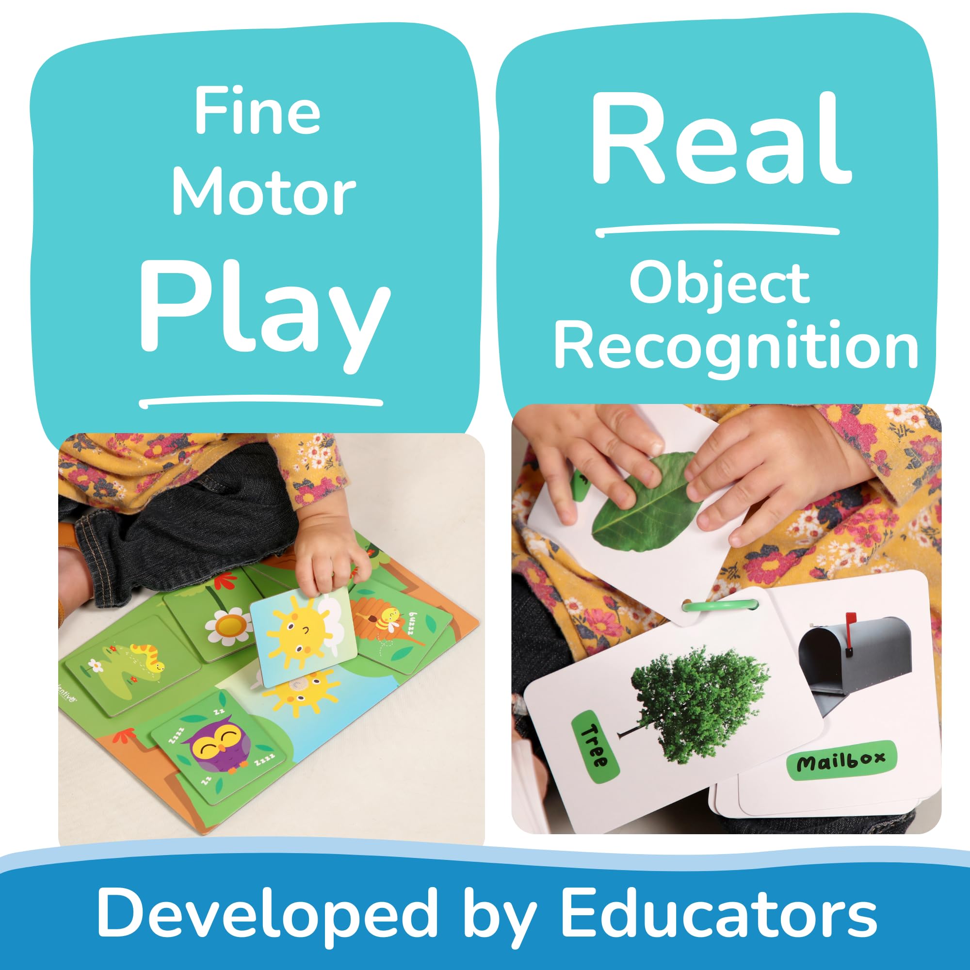 Toyventive big imitation book encourages imaginative play and storytelling.