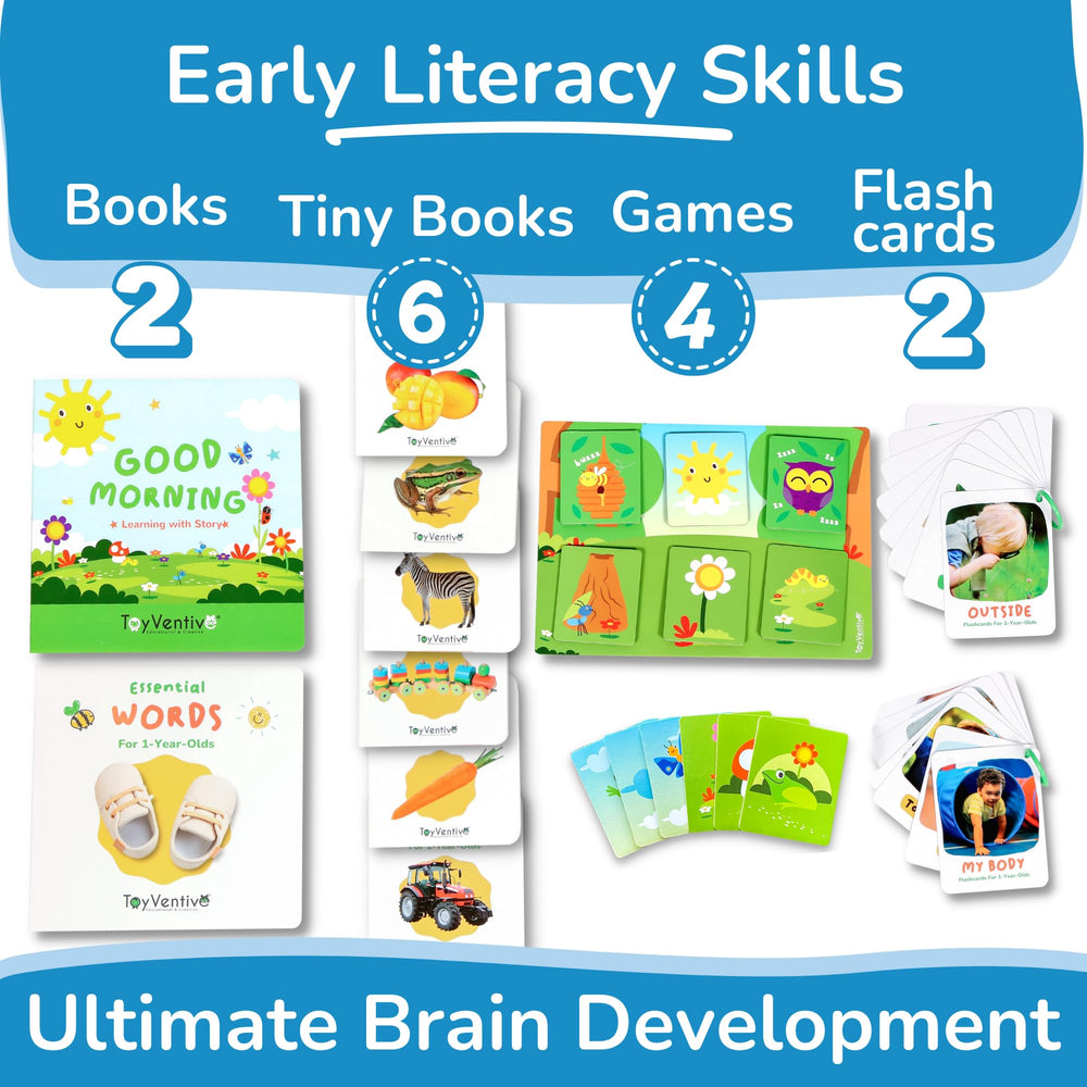 Toyventive flash cards set A promotes word recognition and association.
