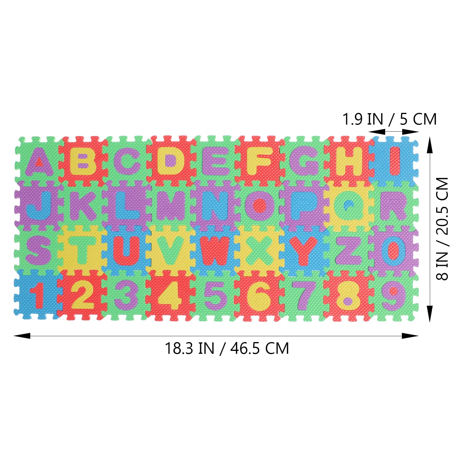 Toyvian size note 54x24 cm compact learning mat footprint
