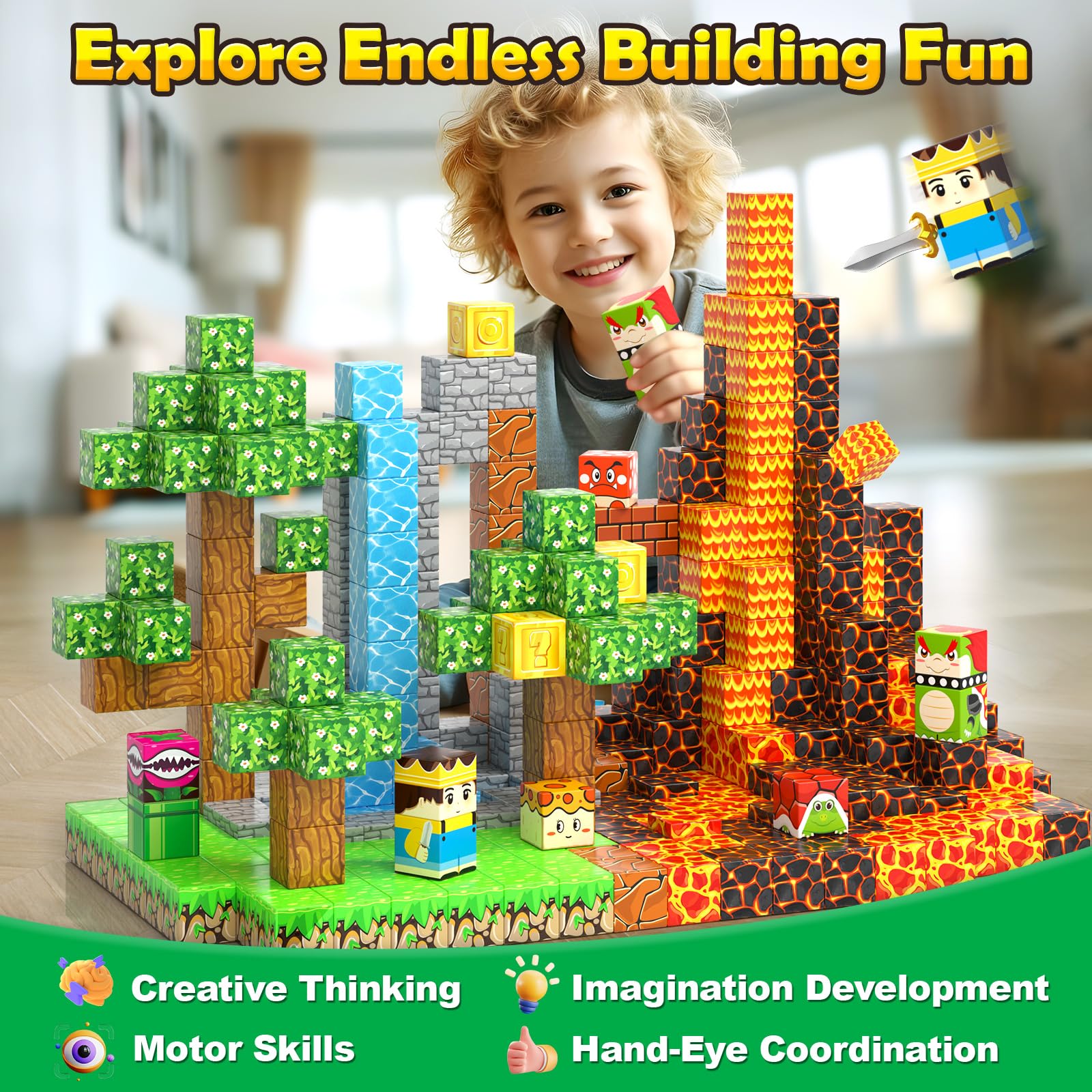 Toyvimo gift-ready magnetic block set for birthdays and holidays