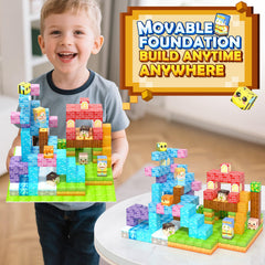 Toyvimo castle scene with mini figures supports storytelling and cooperative building.