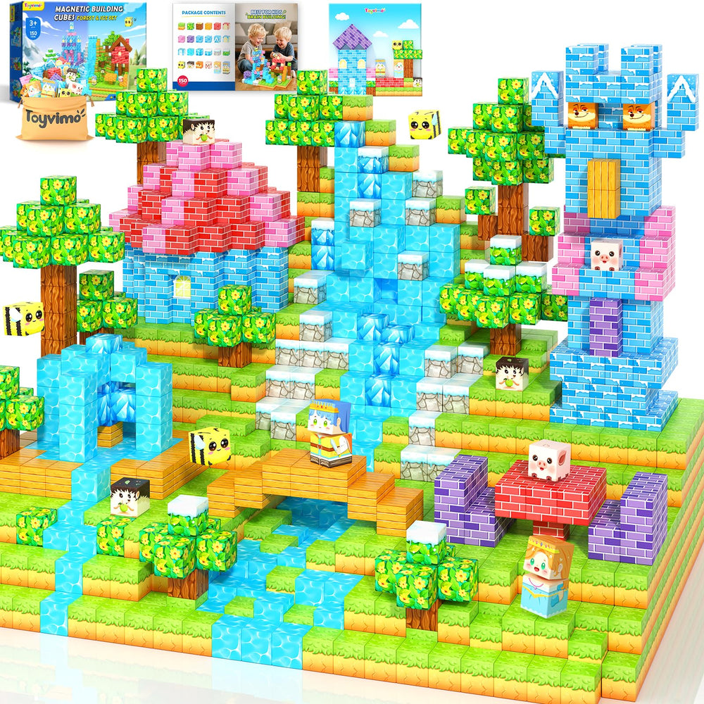 Toyvimo magnetic blocks forest world sparks creativity during open-ended play.