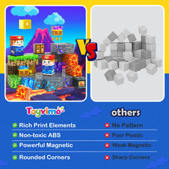 Toyvimo magnetic board forest side shows pattern-based building and guided play.