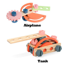 Toywoo colorful gadgets stimulate senses during pretend construction play.