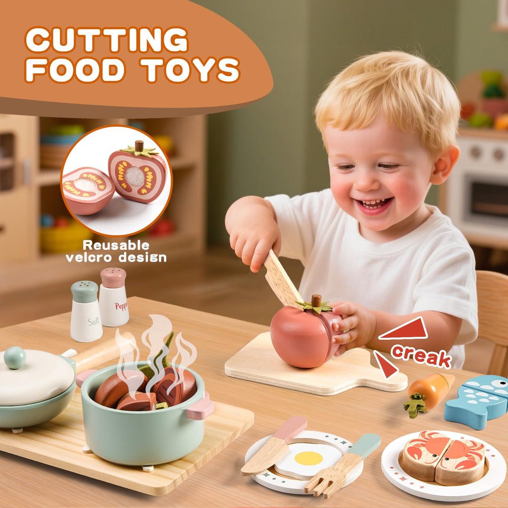 Toywoo cuttable play food with Velcro enables safe, reusable meals