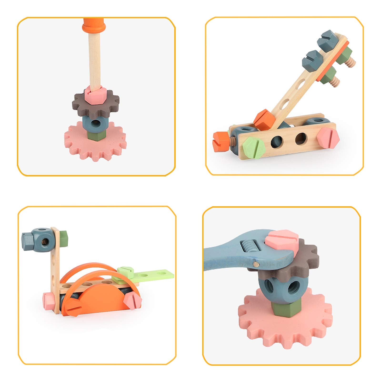 Toywoo sorting and stacking pieces enabling creative building challenges.
