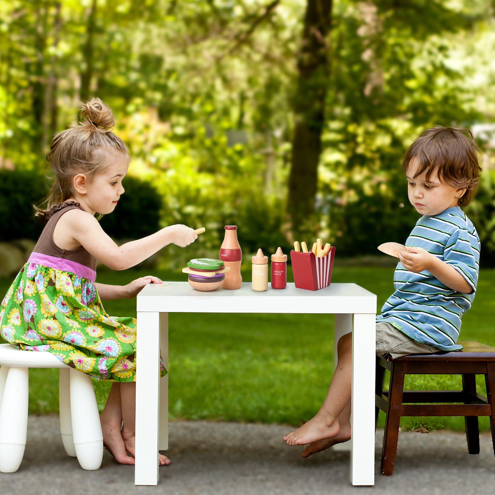 Toywoo wooden vegetables and buns foster healthy-food recognition during play