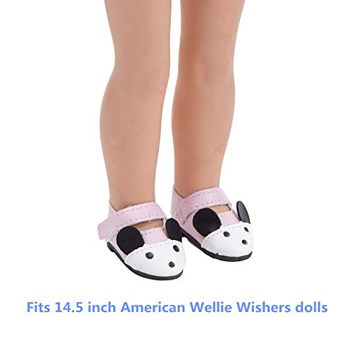 TOYYSB doll-shoes-packaging-note, includes six pairs.