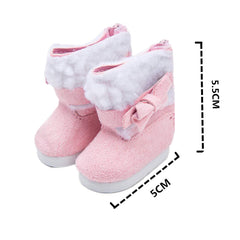 TOYYSB pink doll boots for Wellie Wishers, adds variety to outfits.